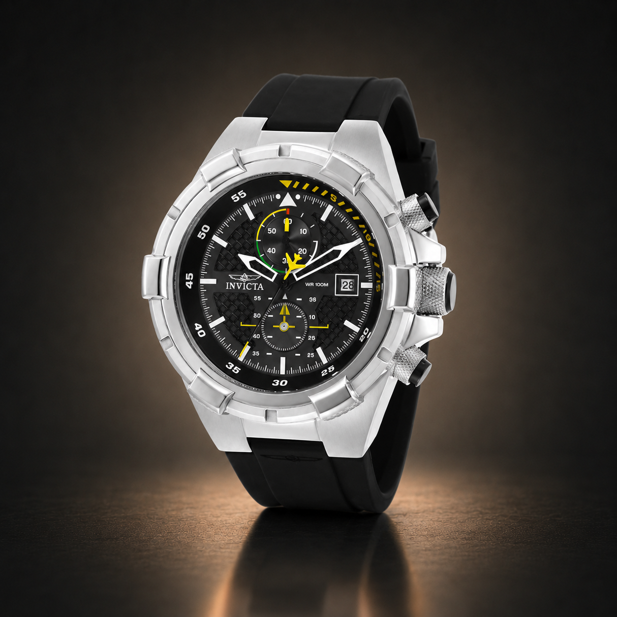 INVICTA AVIATOR - 50.5MM (Correa Silicona Negra)