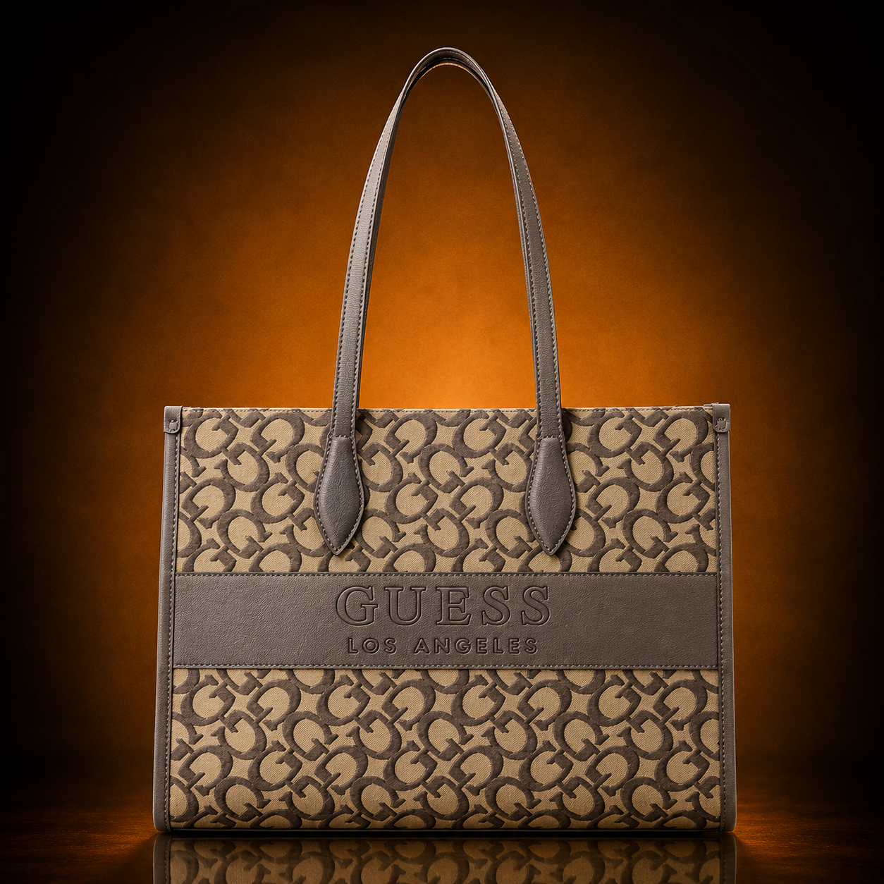 GUESS FACTORY MYRTILLE - LOGO SHOULDER BAG - TOTE